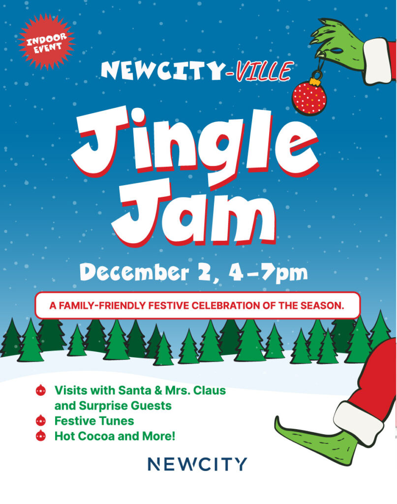 Jingle Jam December 2, 4-7pm at NEWCITY